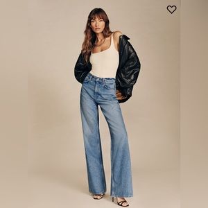 Reformation Cary high rise slouchy wide jeans